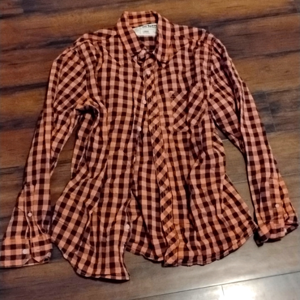 Urban outfitters - light flannel - cool peach vibes